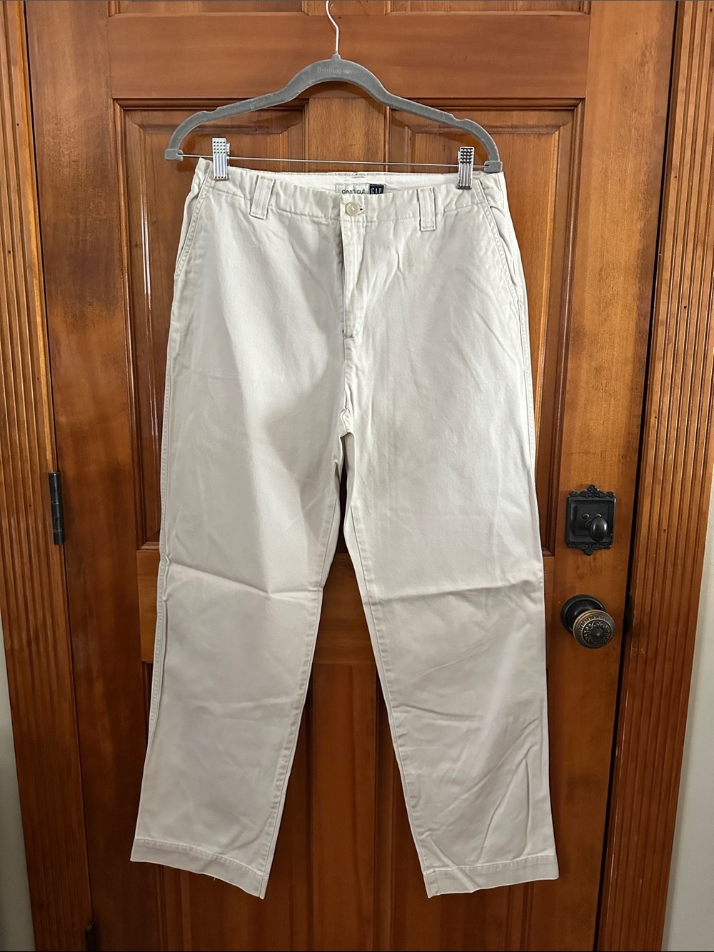 GAP Straight-Leg Chino Pants in Light Beige